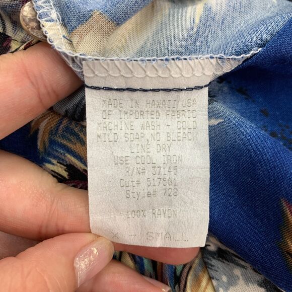 Vintage Hilo Hattie Hawaiian Crop Pants Womens XS Extra Small Drawstring Relaxed - Picture 10 of 12